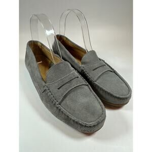 Patrizio Dolci Loafers Womens Size 8* Gray Suede Driving Shoe, Slip-on